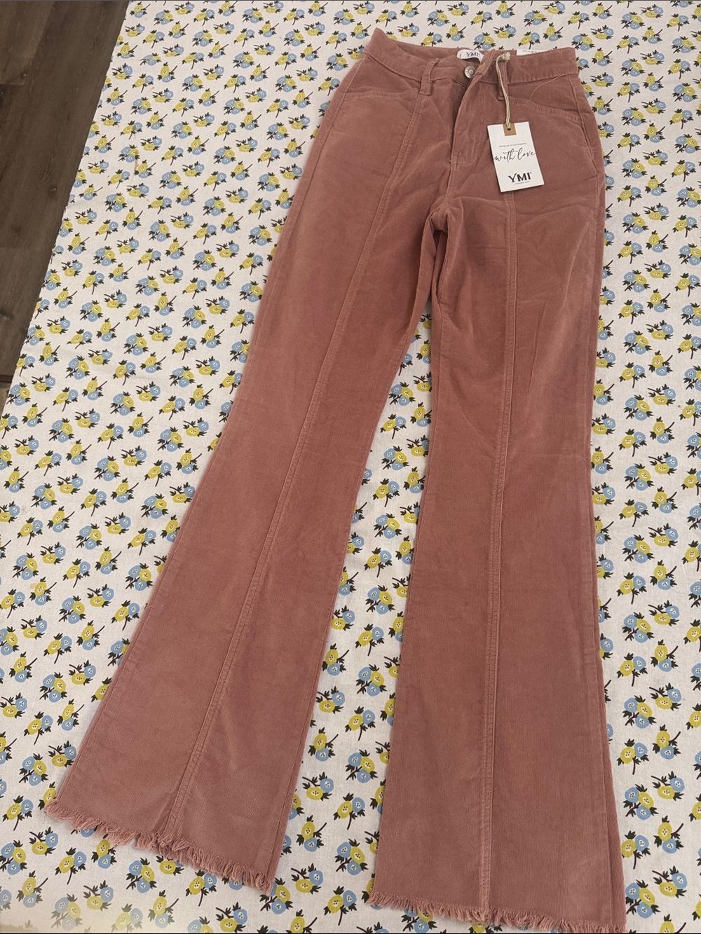 YMI Rose Corduroy High-Rise Flare Pants